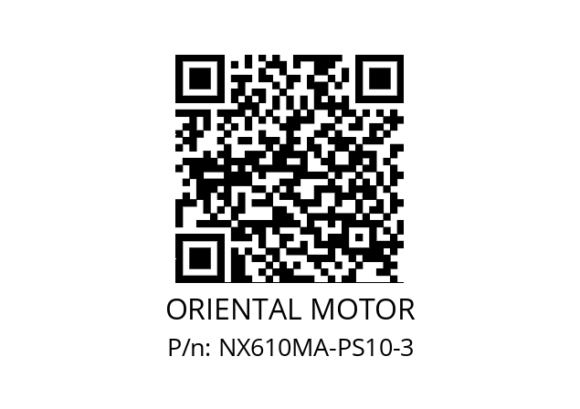   ORIENTAL MOTOR NX610MA-PS10-3