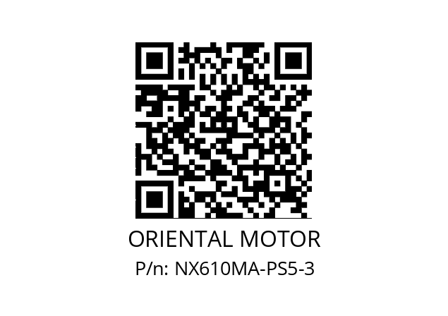   ORIENTAL MOTOR NX610MA-PS5-3