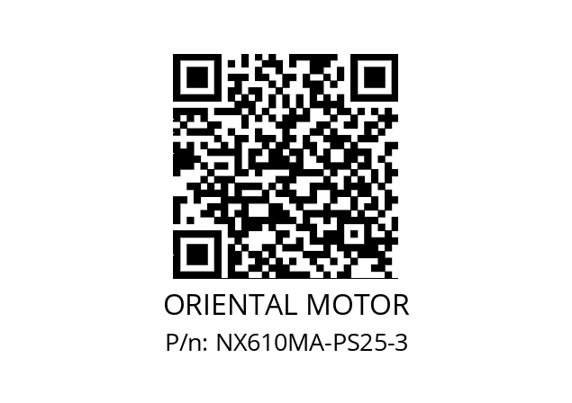   ORIENTAL MOTOR NX610MA-PS25-3