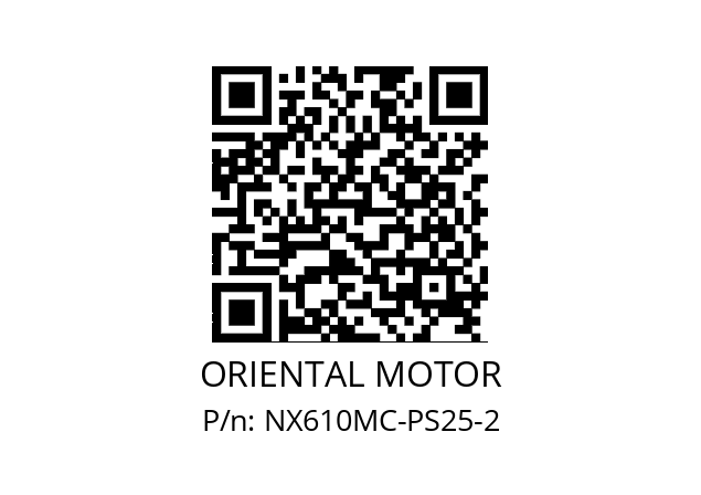   ORIENTAL MOTOR NX610MC-PS25-2