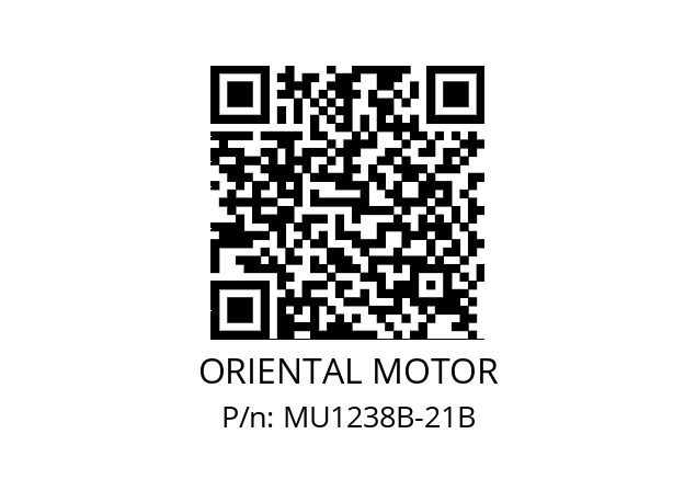   ORIENTAL MOTOR MU1238B-21B