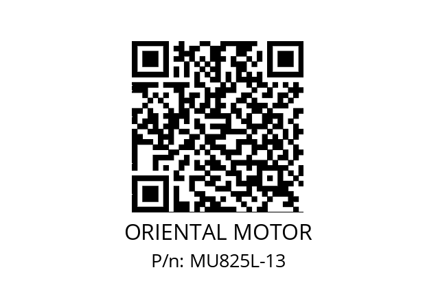   ORIENTAL MOTOR MU825L-13