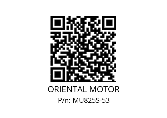   ORIENTAL MOTOR MU825S-53