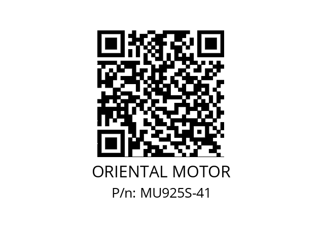   ORIENTAL MOTOR MU925S-41