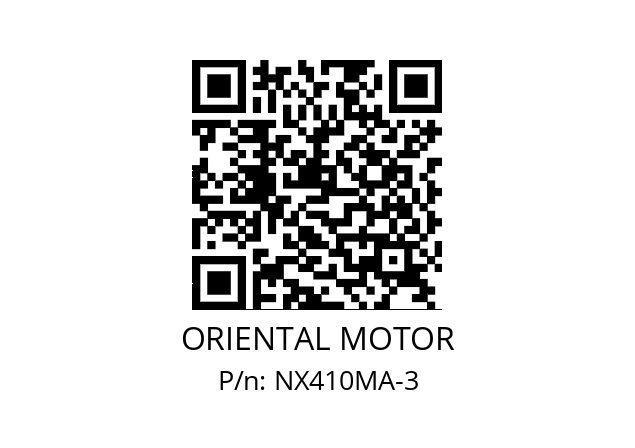   ORIENTAL MOTOR NX410MA-3