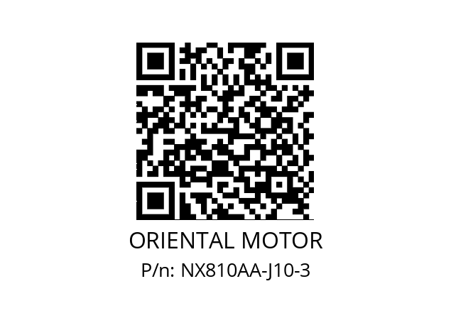   ORIENTAL MOTOR NX810AA-J10-3