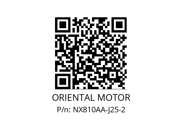   ORIENTAL MOTOR NX810AA-J25-2