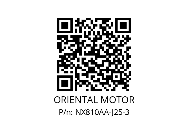   ORIENTAL MOTOR NX810AA-J25-3