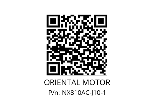   ORIENTAL MOTOR NX810AC-J10-1