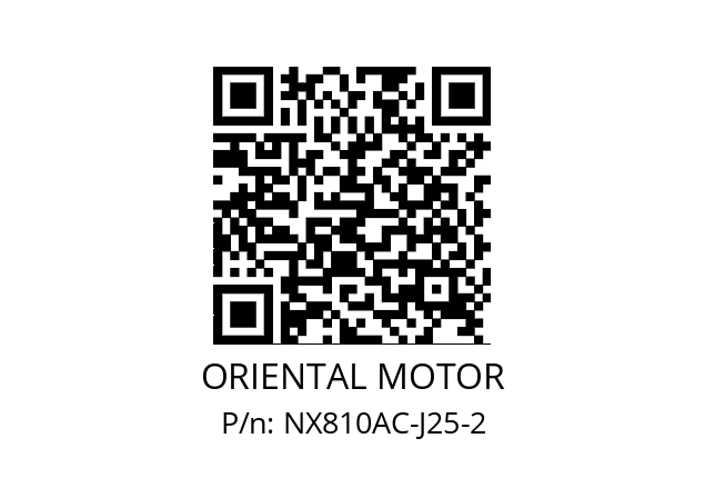   ORIENTAL MOTOR NX810AC-J25-2