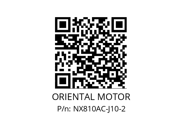   ORIENTAL MOTOR NX810AC-J10-2