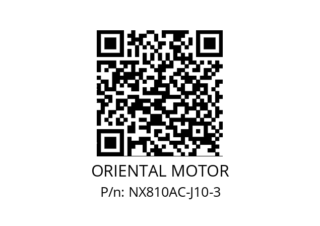   ORIENTAL MOTOR NX810AC-J10-3