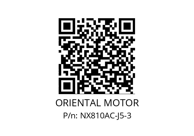   ORIENTAL MOTOR NX810AC-J5-3