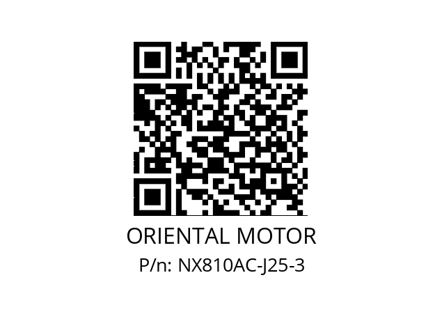   ORIENTAL MOTOR NX810AC-J25-3