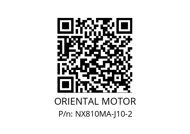   ORIENTAL MOTOR NX810MA-J10-2