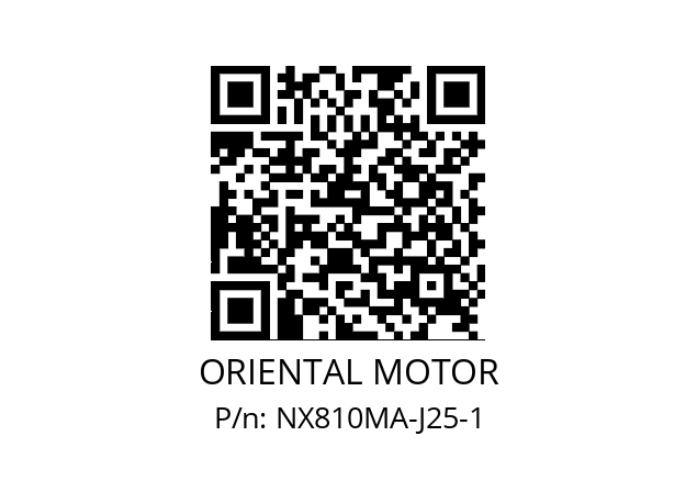   ORIENTAL MOTOR NX810MA-J25-1