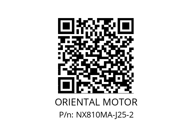   ORIENTAL MOTOR NX810MA-J25-2