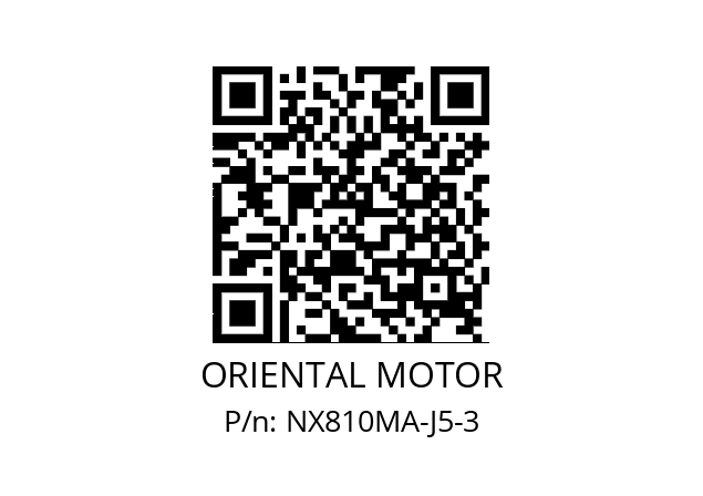   ORIENTAL MOTOR NX810MA-J5-3