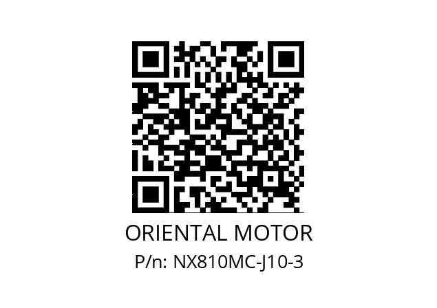   ORIENTAL MOTOR NX810MC-J10-3