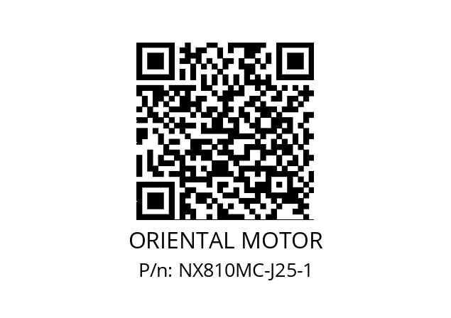   ORIENTAL MOTOR NX810MC-J25-1