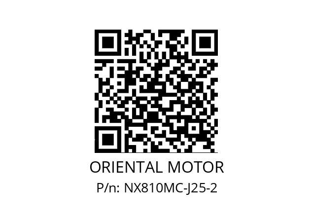   ORIENTAL MOTOR NX810MC-J25-2