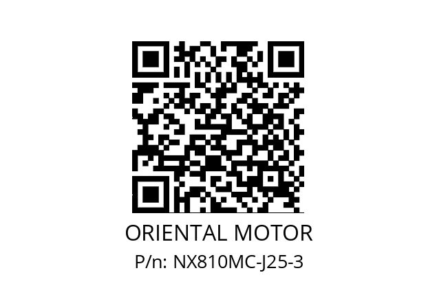   ORIENTAL MOTOR NX810MC-J25-3