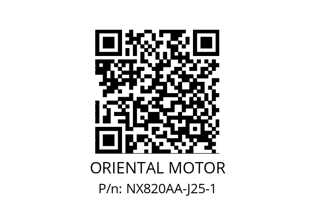   ORIENTAL MOTOR NX820AA-J25-1