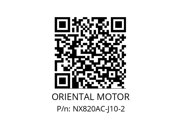   ORIENTAL MOTOR NX820AC-J10-2