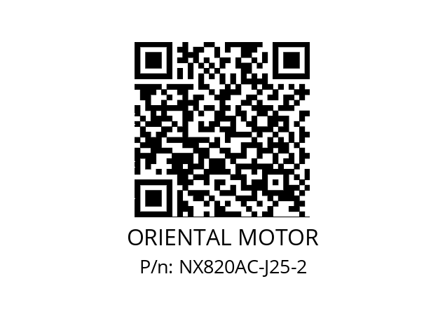   ORIENTAL MOTOR NX820AC-J25-2