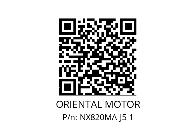   ORIENTAL MOTOR NX820MA-J5-1