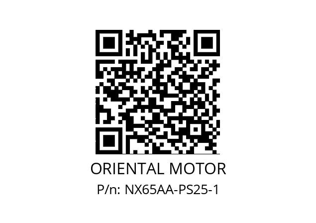   ORIENTAL MOTOR NX65AA-PS25-1