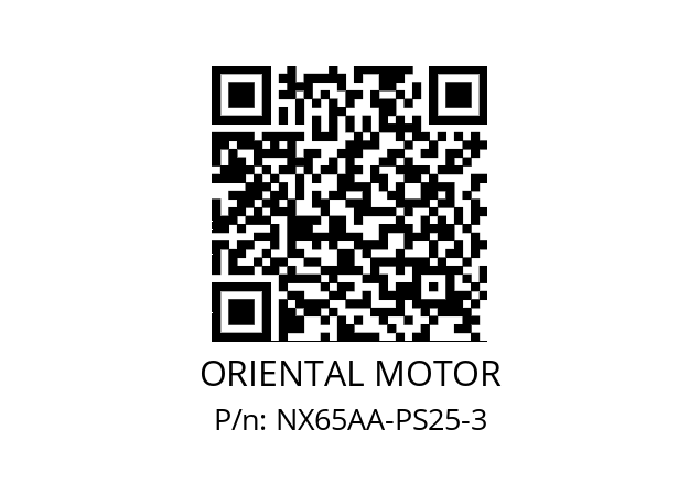   ORIENTAL MOTOR NX65AA-PS25-3