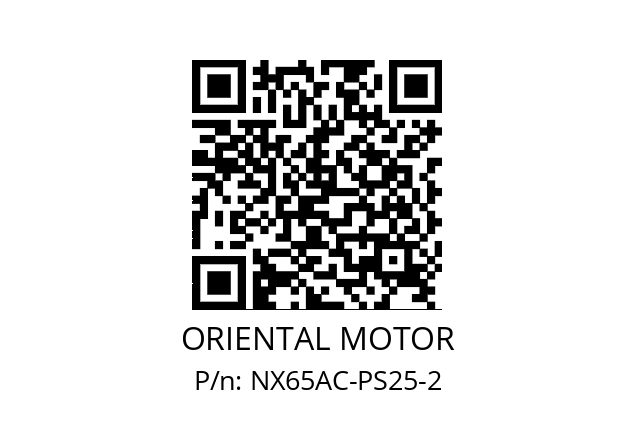   ORIENTAL MOTOR NX65AC-PS25-2