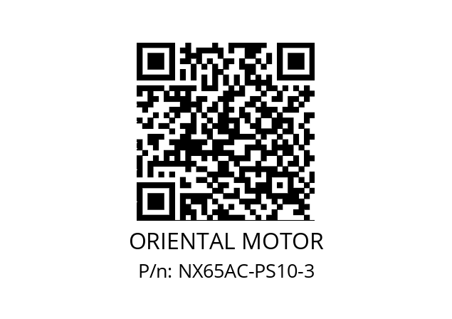   ORIENTAL MOTOR NX65AC-PS10-3