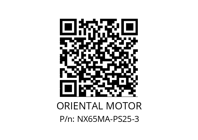   ORIENTAL MOTOR NX65MA-PS25-3