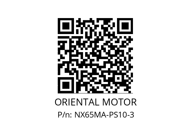   ORIENTAL MOTOR NX65MA-PS10-3