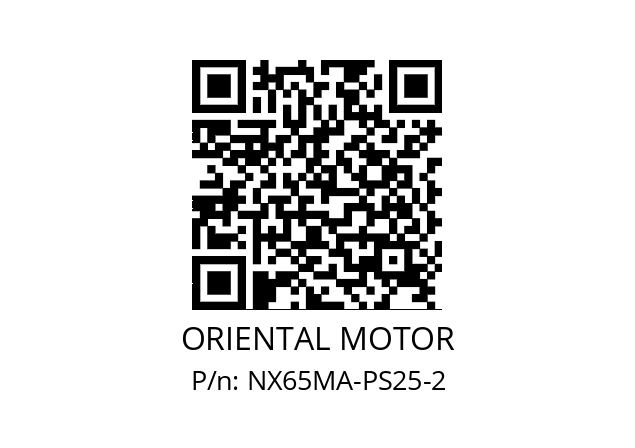   ORIENTAL MOTOR NX65MA-PS25-2