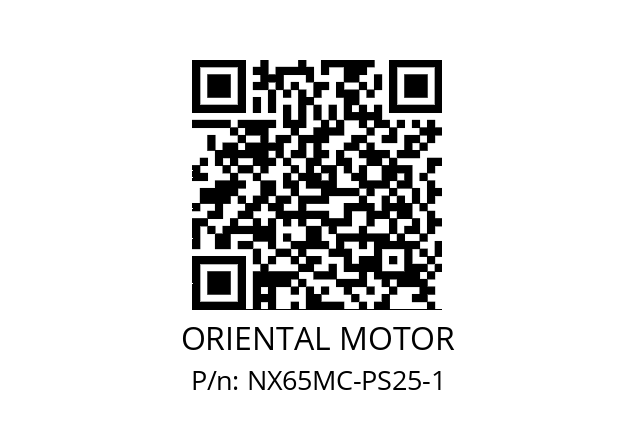   ORIENTAL MOTOR NX65MC-PS25-1