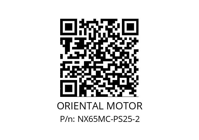   ORIENTAL MOTOR NX65MC-PS25-2