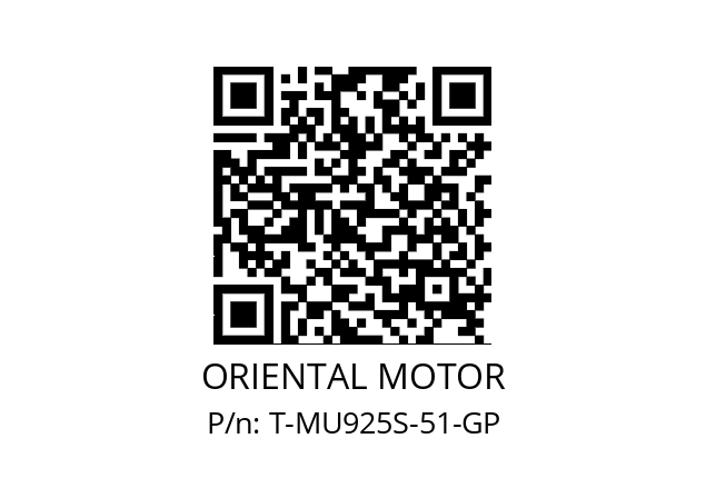   ORIENTAL MOTOR T-MU925S-51-GP