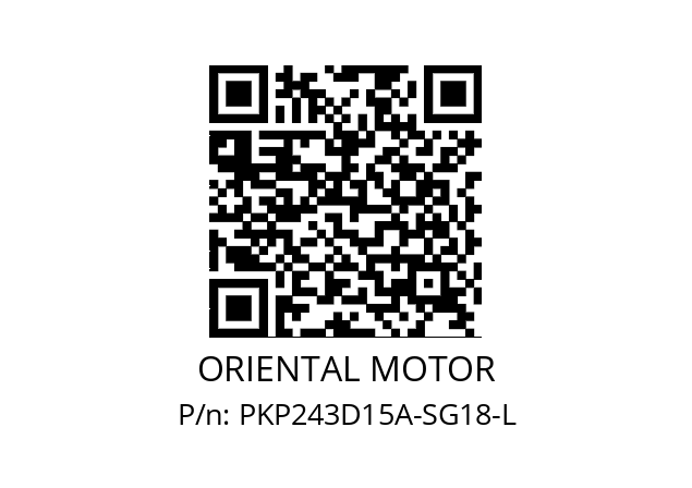   ORIENTAL MOTOR PKP243D15A-SG18-L