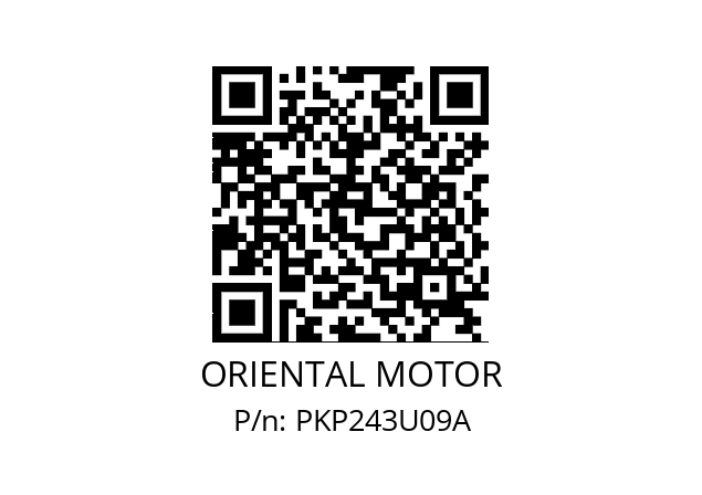   ORIENTAL MOTOR PKP243U09A