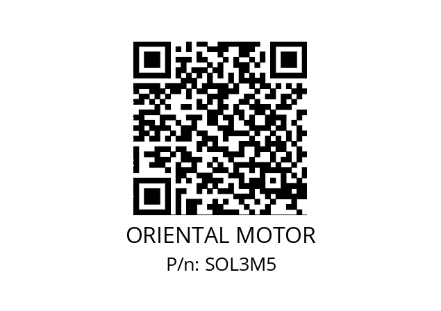   ORIENTAL MOTOR SOL3M5