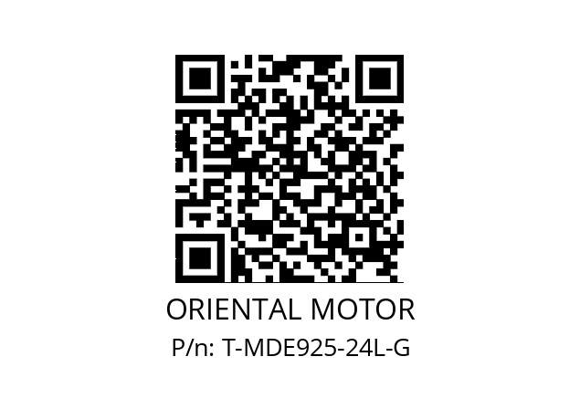   ORIENTAL MOTOR T-MDE925-24L-G