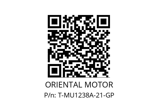   ORIENTAL MOTOR T-MU1238A-21-GP