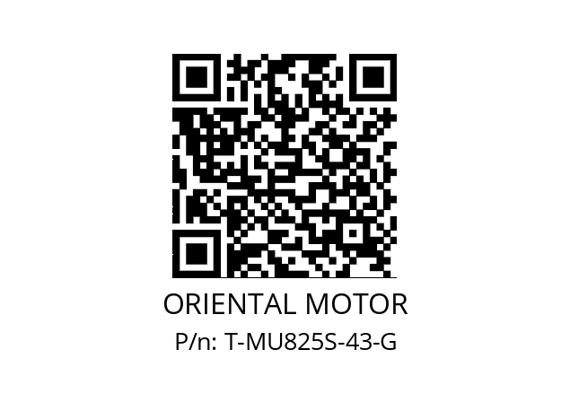   ORIENTAL MOTOR T-MU825S-43-G