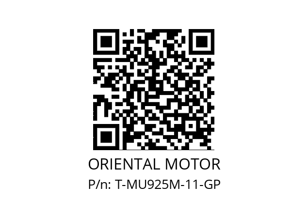   ORIENTAL MOTOR T-MU925M-11-GP