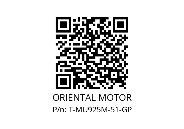   ORIENTAL MOTOR T-MU925M-51-GP