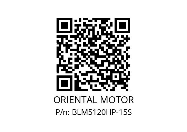   ORIENTAL MOTOR BLM5120HP-15S