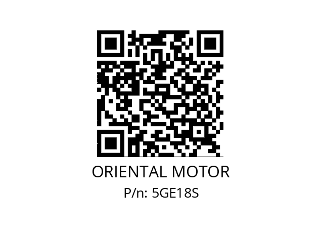   ORIENTAL MOTOR 5GE18S